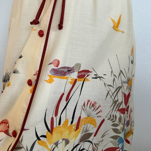 Vtg Midi Duck Dress - Picture 7 of 16